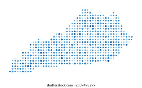 Kentucky Dot Map. Us State Digital Style Shape. Kentucky vector image. Us State shape blue circular dots. Classy vector illustration.