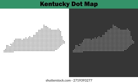 Vector de mapas de puntos de Kentucky en Estados Unidos