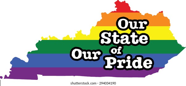 Kentucky gay pride vector state sign