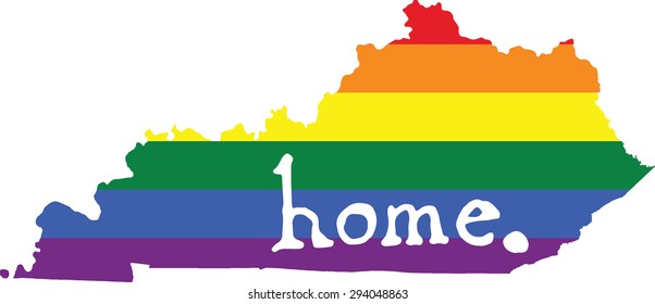 Kentucky gay pride vector state sign