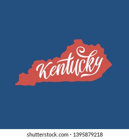 Kentucky Hand Drawn Usa State Name Stock Vector (Royalty Free ...