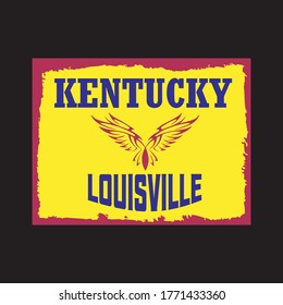 kentucky louisville city typography design for t-shirt vector illustration