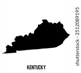 Kentucky map. Abstract design, vector illustration