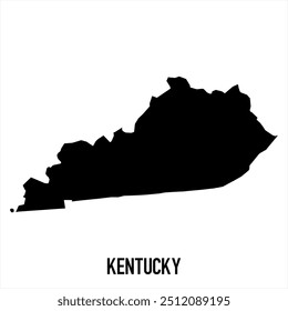 Mapa de Kentucky. Design abstrato, ilustração vetorial