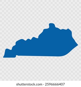 Kentucky Map Black, State Border, United States, US America, Transparent Isolated, Variations. High detailed vector map - Kentucky. Vector icon