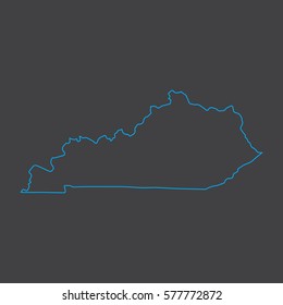 Kentucky Map Outline Vector Design Template Stock Vector (Royalty Free ...