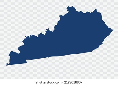 KENTUCKY Map dark blue Color on White Background quality files Color (043B72) png