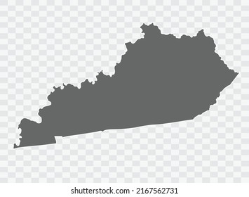 KENTUCKY Map grey Color on Background png