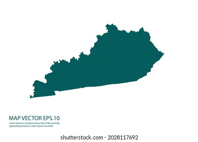 KENTUCKY map High Detailed on white background. Abstract design vector illustration eps 10