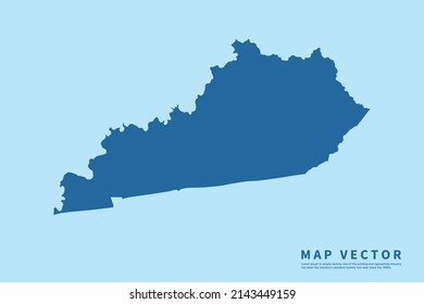 KENTUCKY map High Detailed on blue sky background. Abstract design vector illustration eps 10