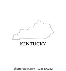 Kentucky map icon vector illustration.