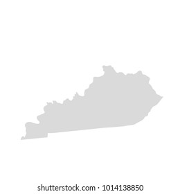 Kentucky Map Isolated On White Background Stock Vector (Royalty Free ...