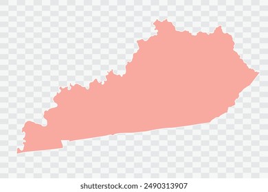 KENTUCKY Map salmon Color Background quality files png