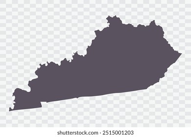 KENTUCKY Map Smoke Color on White Background quality files Png