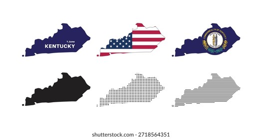 kentucky map. kentucky state maps in various types