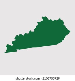 KENTUCKY map vector, Abstract design vector illustration Eps 10. Green color palette color. High Detailed on white background.