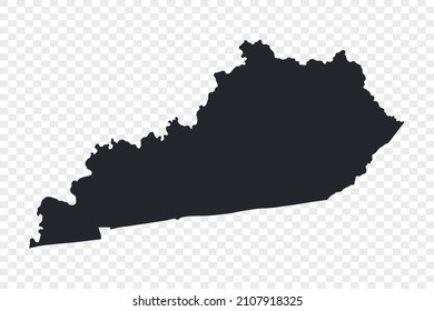 Kentucky map vector, Not isolated on transparent background