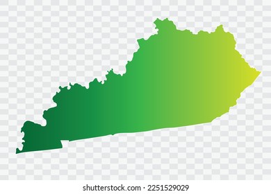 KENTUCKY Map yellowish green Color Background quality files png