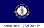 Kentucky official state flag. Part of The United States of America. Clean design for print, web, or educational use. Vector illustration.