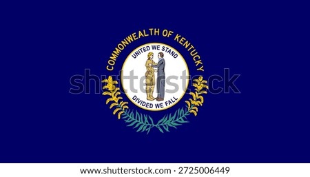 Kentucky official state flag. Part of The United States of America. Clean design for print, web, or educational use. Vector illustration.
