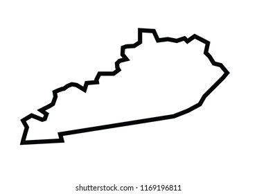 Kentucky State Outline Images, Stock Photos & Vectors 