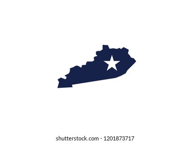 Kentucky outline map state shape USA