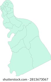 Kentucky State Campbell County vector Census Tract polygon based on Tiger 2020 Census Data