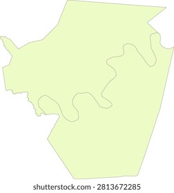 Kentucky State Cumberland County vector Census Tract polygon based on Tiger 2020 Census Data