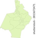 Kentucky State Hardin County vector Census Tract polygon based on Tiger 2020 Census Data