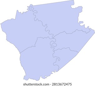 Kentucky State Harrison County vector Census Tract polygon based on Tiger 2020 Census Data