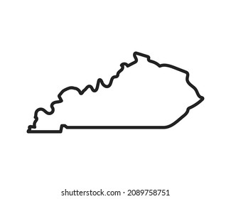 Kentucky state icon. Pictogram for web page, mobile app, promo. Editable stroke.