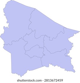 Kentucky State Johnson County vector Census Tract polygon based on Tiger 2020 Census Data