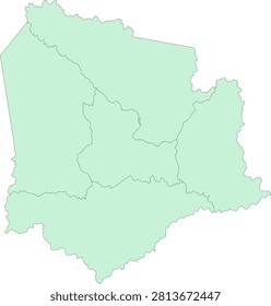Kentucky State Knott County vector Census Tract polygon based on Tiger 2020 Census Data