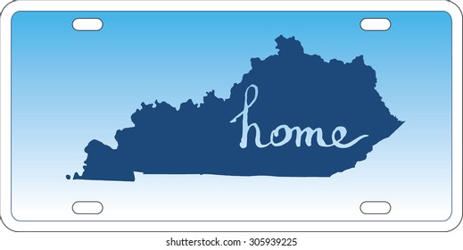 Kentucky state license plate vector