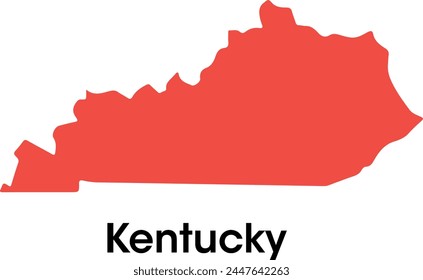 Mapa estatal de Kentucky en Vectores