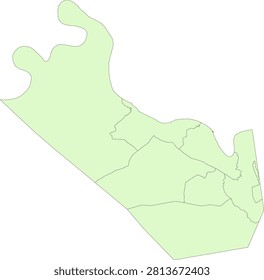 Kentucky State Meade County vector Census Tract polygon based on Tiger 2020 Census Data