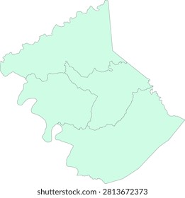 Kentucky State Owen County vector Census Tract polygon based on Tiger 2020 Census Data