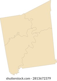 Kentucky State Pendleton County vector Census Tract polygon based on Tiger 2020 Census Data