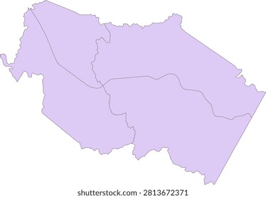 Kentucky State Powell County vector Census Tract polygon based on Tiger 2020 Census Data