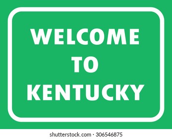 Kentucky state road sign background. Vector illustration EPS8