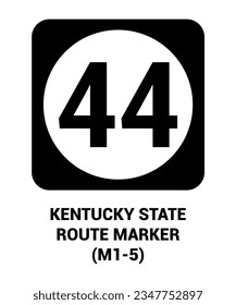 KENTUCKY STATE ROUTE MARKER Guide (Signo de la guía de la ruta del estado de KENTUCKY) SIGNO SÍMBOLO DE LA CARRETERA ESTADOUNIDENSE MUTCD