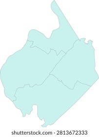 Kentucky State Union County vector Census Tract polygon based on Tiger 2020 Census Data