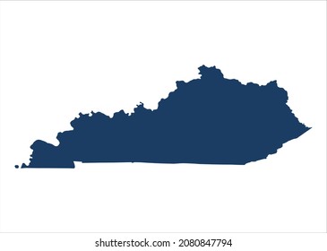 kentucky State of USA map vector illustration on white background