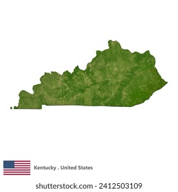 Kentucky, States of America Topographic Map (EPS)