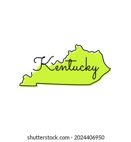 Kentucky - USA map vector stock illustration design template.