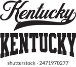 Kentucky USA Word Vector Illustration