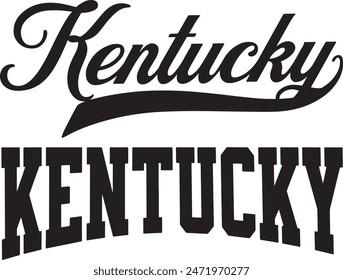 Kentucky USA Word Vector Illustration