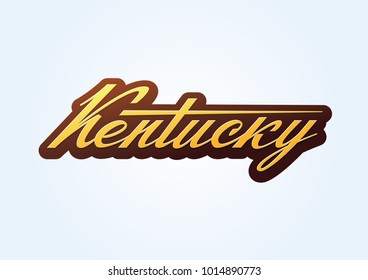 Kentucky vector brush lettering design element