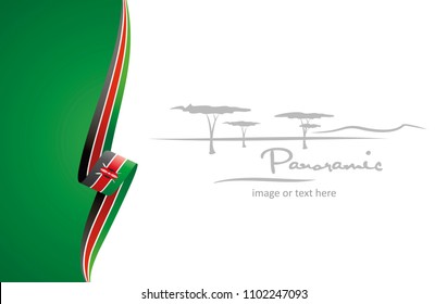 Kenya abstract flag brochure cover poster background vector
