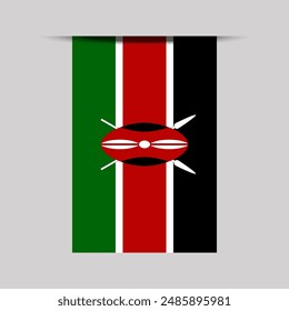 Ilustración vectorial de Bandera de Anuncio de Kenia